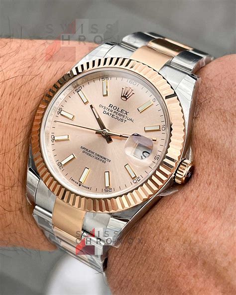 two tone rose gold rolex|Rolex datejust 41 ref 126331.